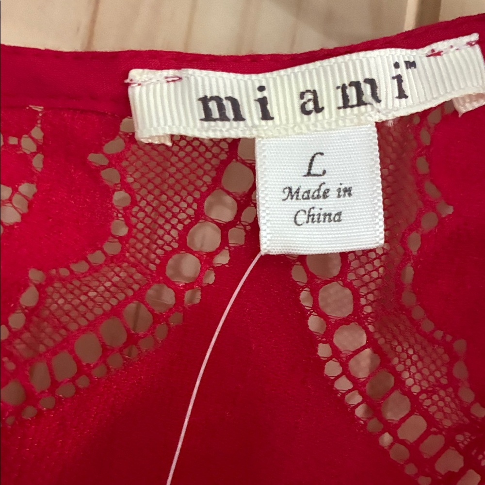 Francesca’s Miami NWT Elegant Red Lace Maxi Dress - Picture 7 of 12